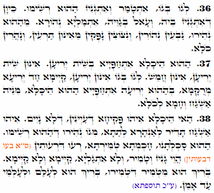 Holy Zohar text. Daily Zohar -1739