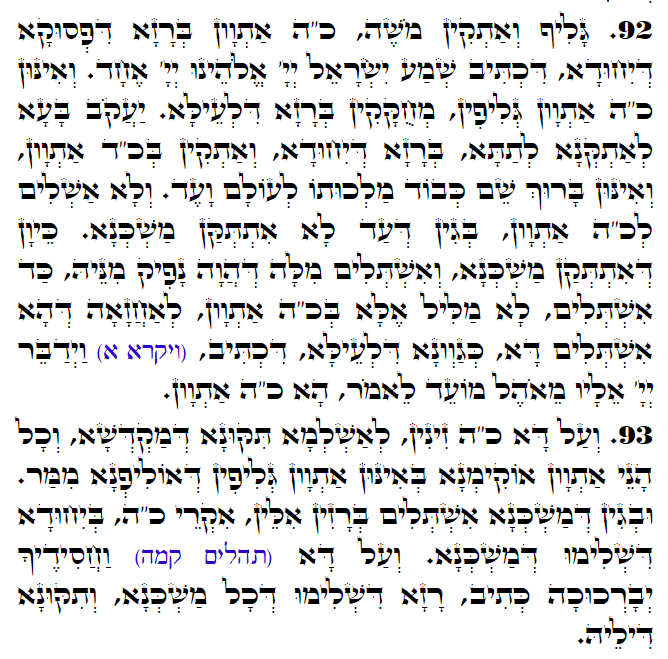 Holy Zohar text. Daily Zohar -3121