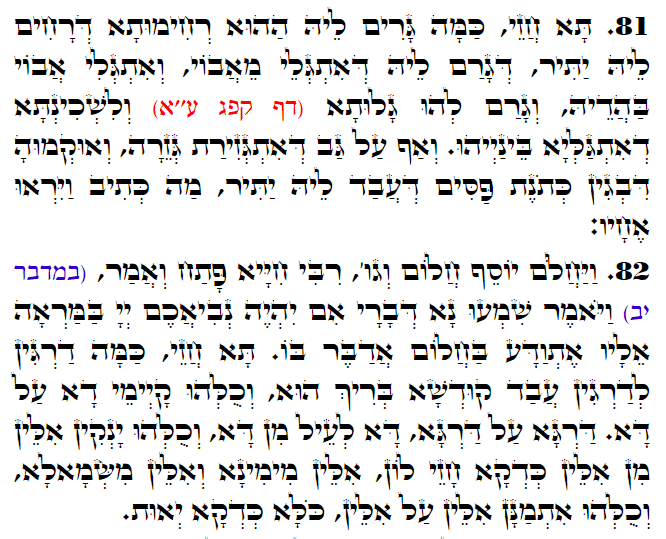 Holy Zohar text. Daily Zohar -3216