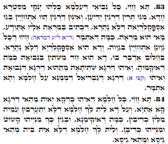Holy Zohar text. Daily Zohar -3217