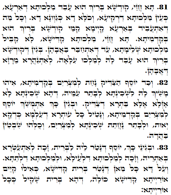 Holy Zohar text. Daily Zohar -3222