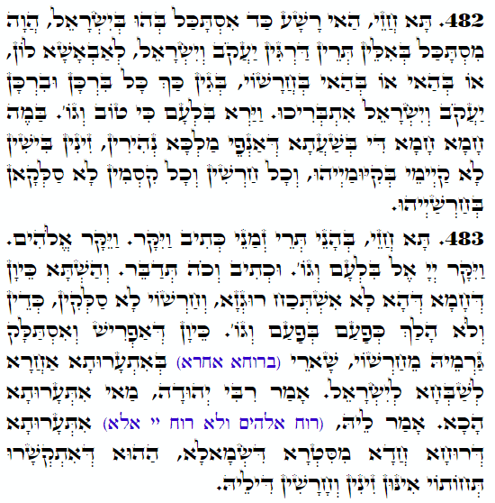 Holy Zohar text. Daily Zohar -4059
