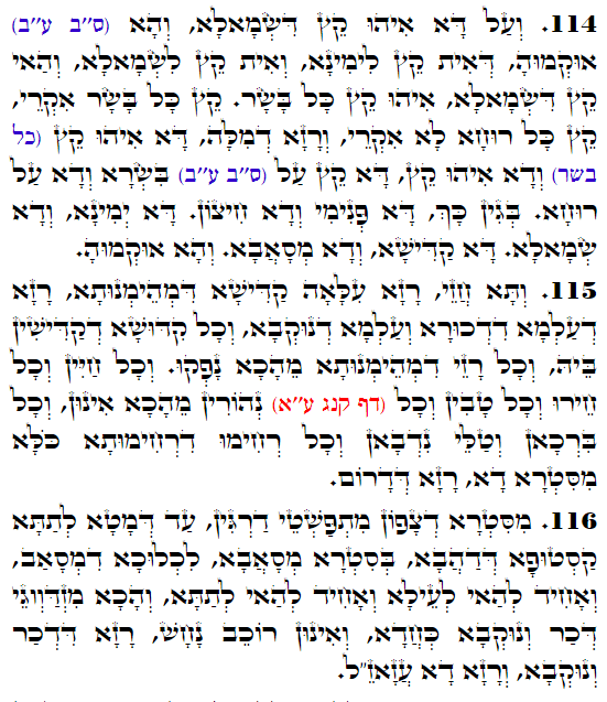 Holy Zohar text. Daily Zohar -4110