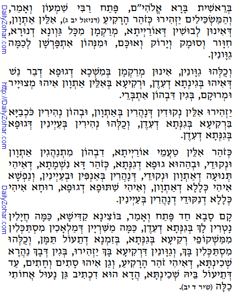 Holy Zohar text. Daily Zohar -56.