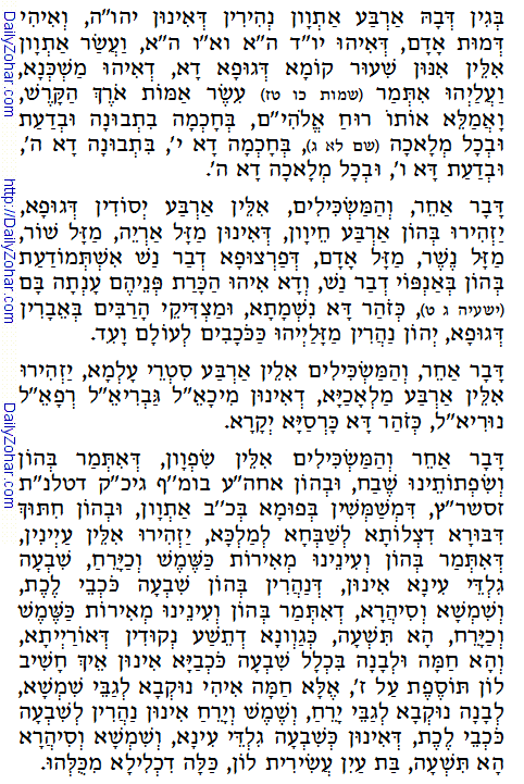 Holy Zohar text. Daily Zohar -62.