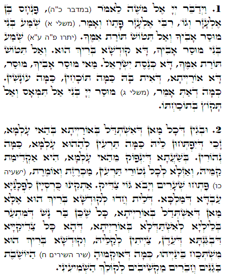 Holy Zohar text. Daily Zohar -1070