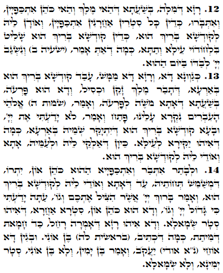 Texto do Zorah Sagrado. Zohar Diário -1411