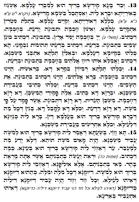 Texto do Zohar Sagrado. Zohar Diário -1448