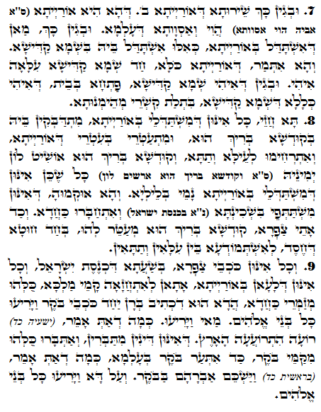 Holy Zohar text. Daily Zohar -1464