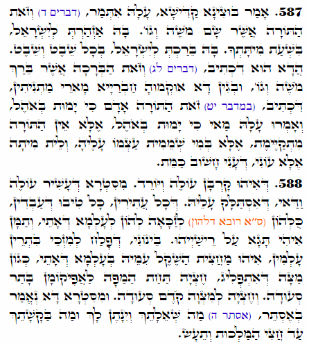 Holy Zohar text. Daily Zohar -1640