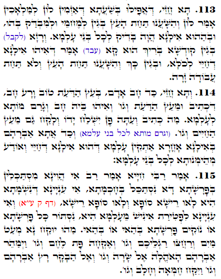 Holy Zohar text. Daily Zohar -3484