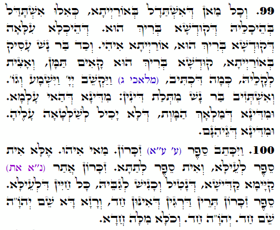 Holy Zohar text. Daily Zohar -3590