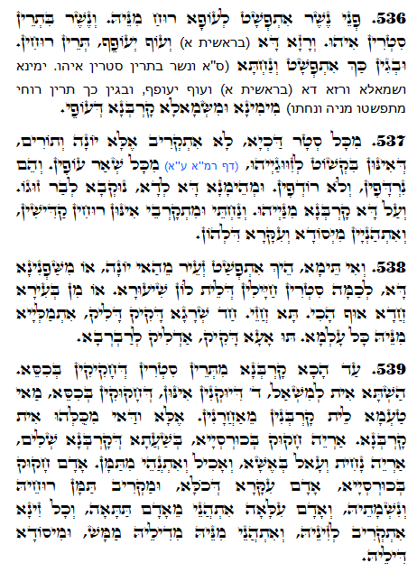 Holy Zohar text. Daily Zohar -1260