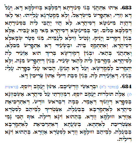 Texto do Zorah Diário. Daily Zohar -1315