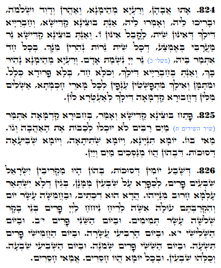 Texto do Zorah Sagrado. Zohar Diário -1370